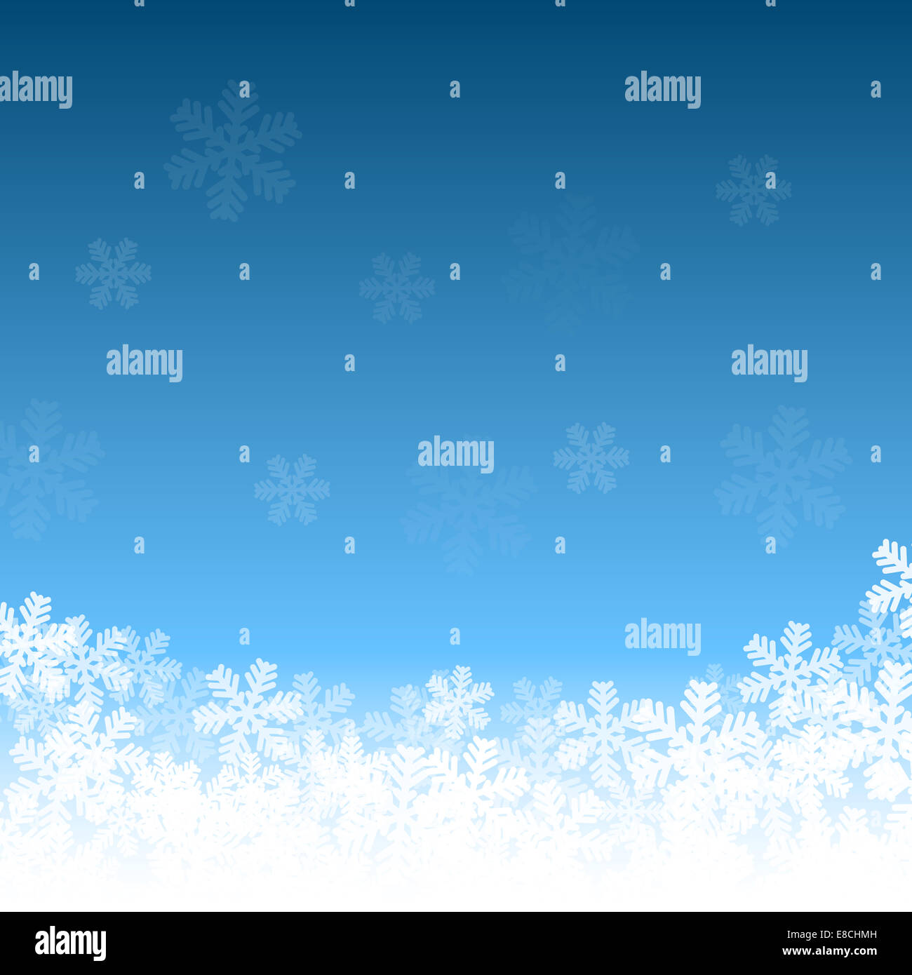 Abstract blue and white christmas background with snowflakes Stock ...