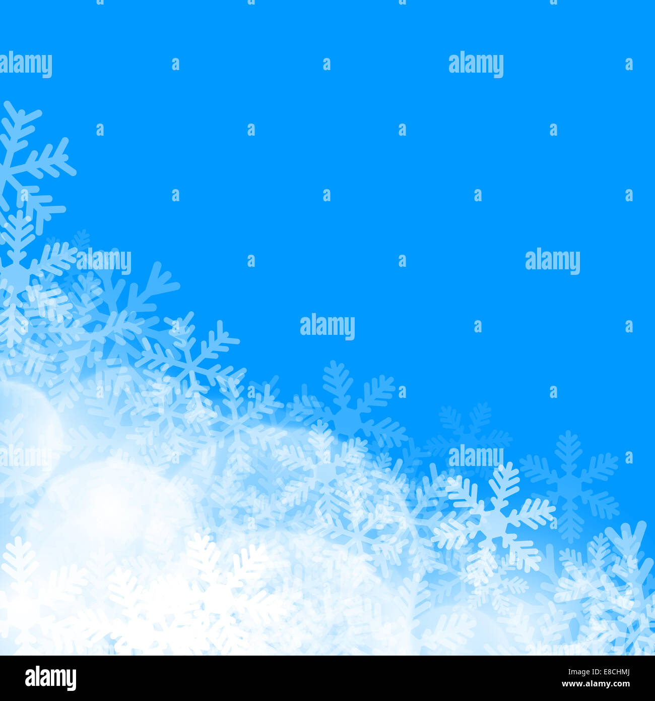 Abstract blue christmas background with snowflakes Stock Photo - Alamy