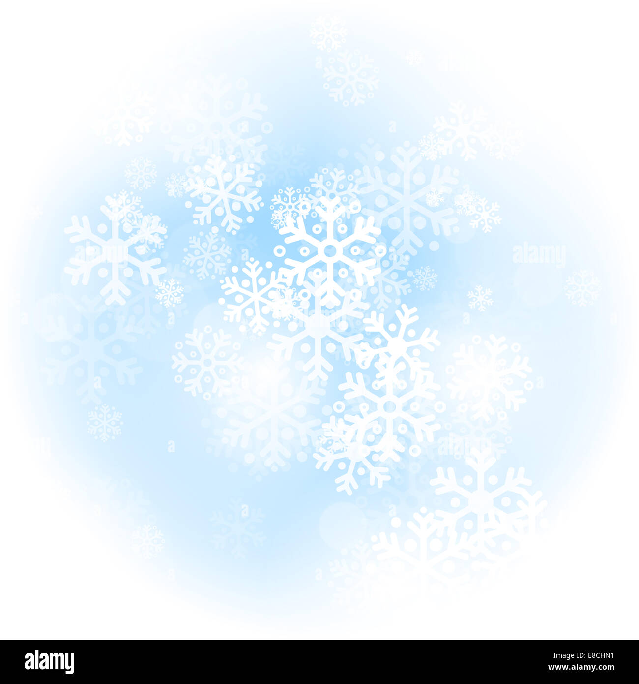 Abstract blue christmas background with snowflakes Stock Photo - Alamy