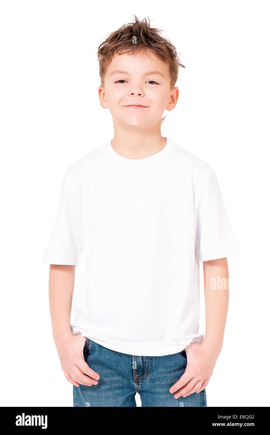 T-shirt on boy Stock Photo