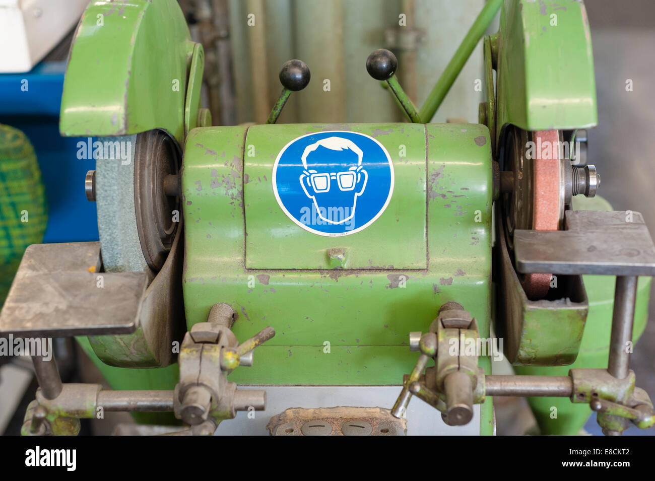 Industrial grinding machine at a mechanical Stock Photo Alamy