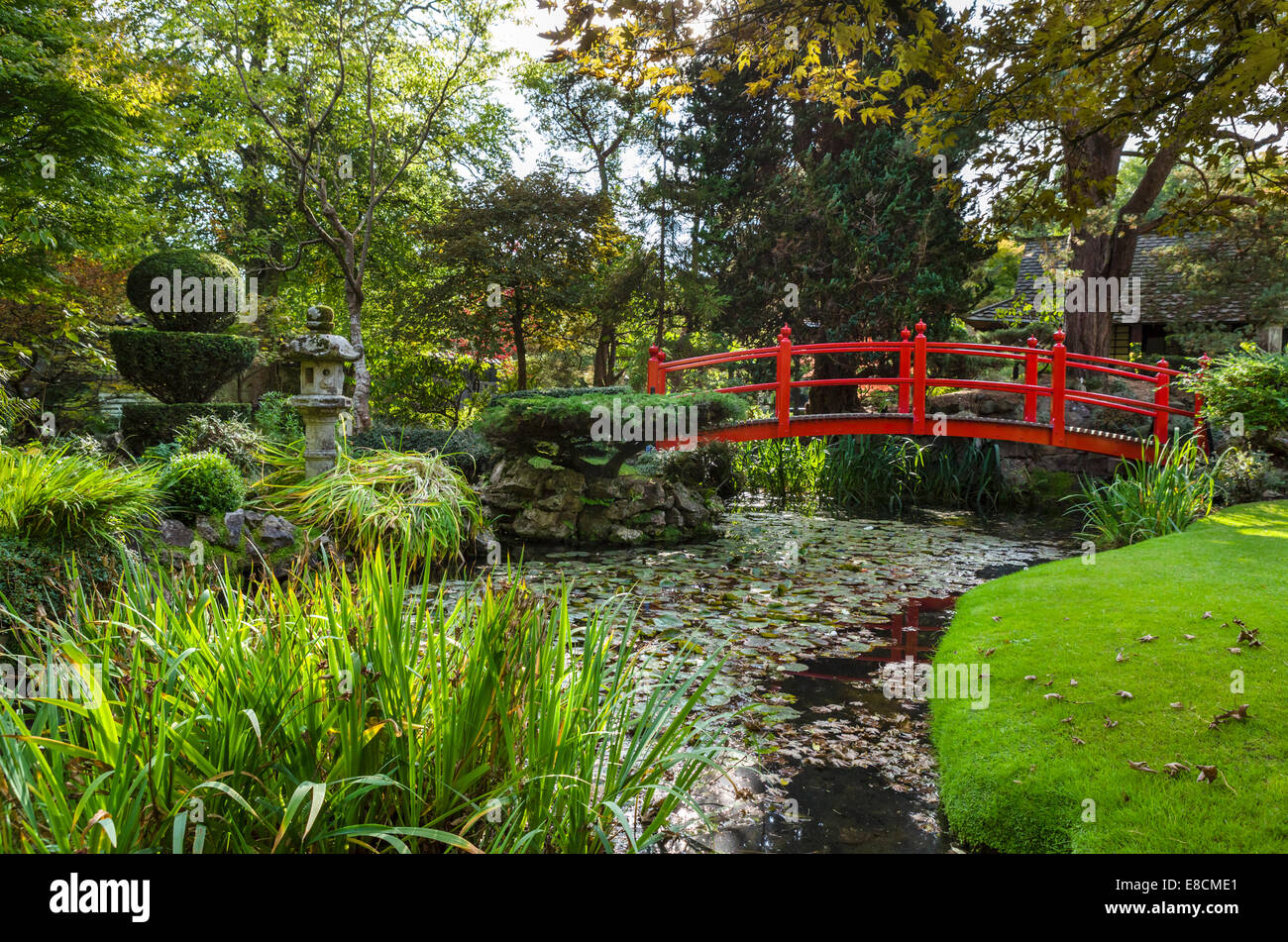 The Japanese Gardens at the Irish National Stud breeding facility, Tully, Kildare, County Kildare, Republic of Ireland Stock Photo