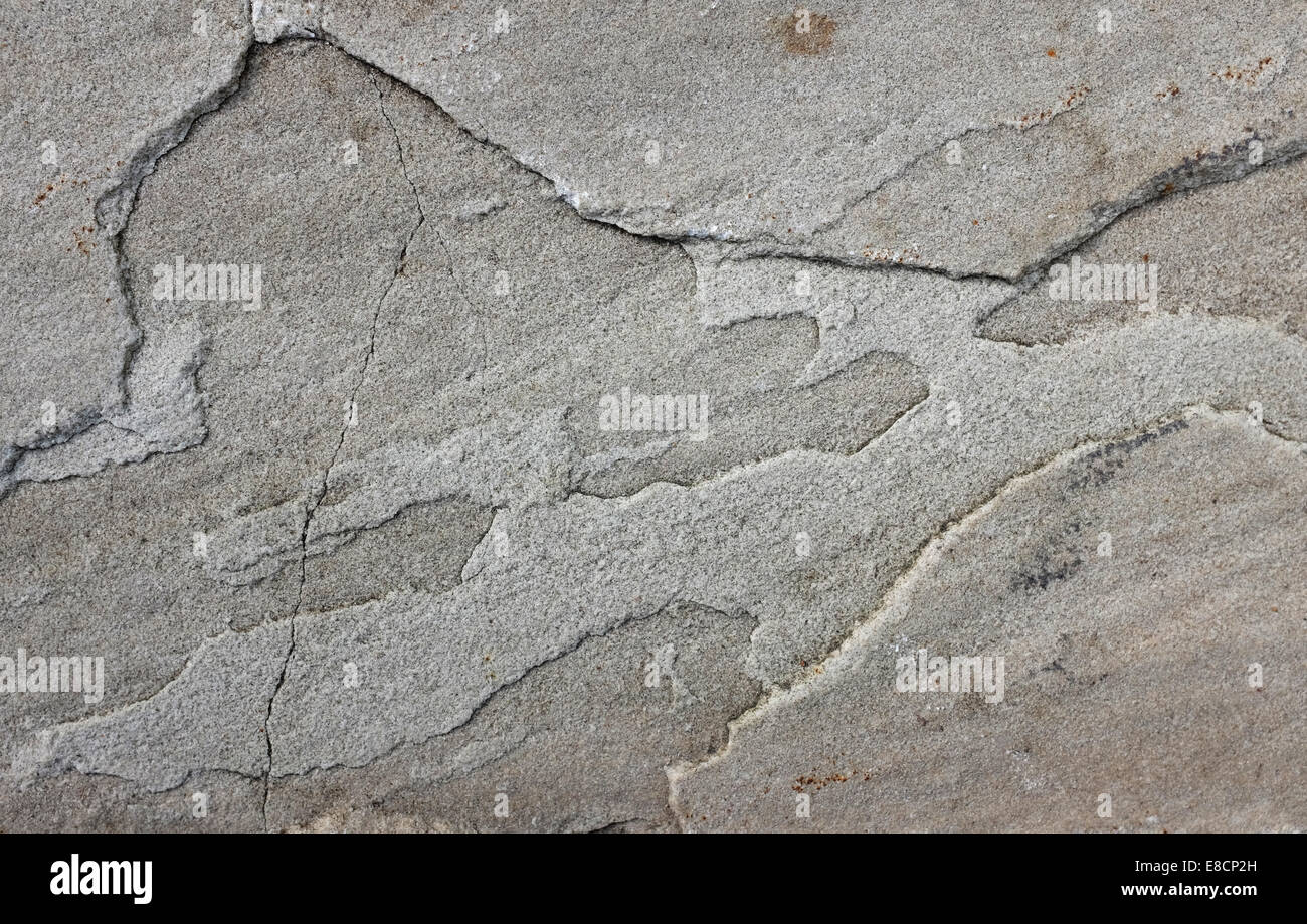 Uneven grey sandstone slab as abstract background texture Stock Photo