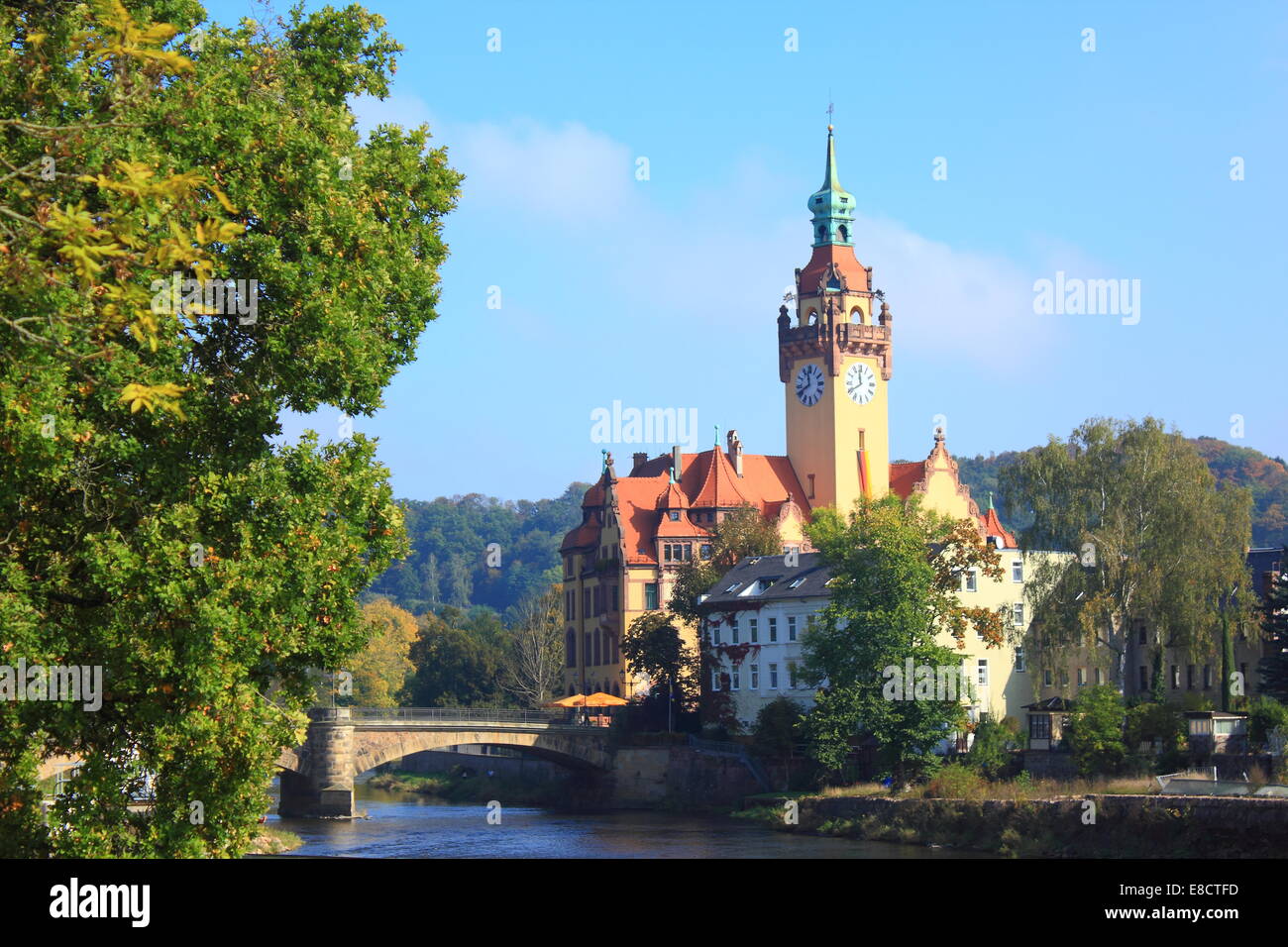 Town hall in Waldheim Stock Photo Alamy