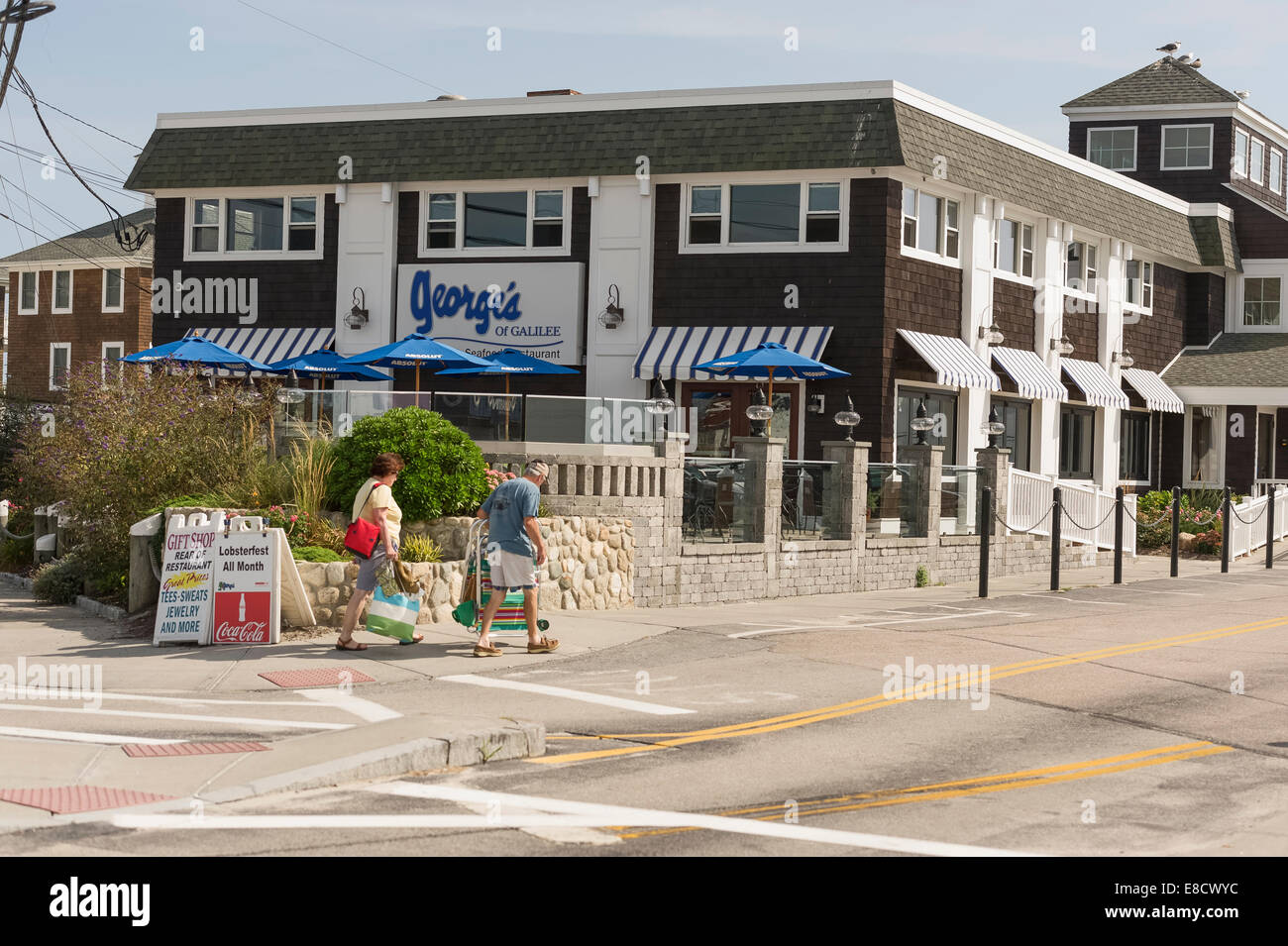 of Galilee Rhode Island Famous Seafood Restaurant Stock Photo