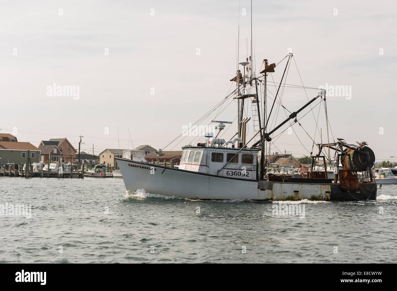 Commercial Fishing boats underway in Galilee Point Judith Narragansett