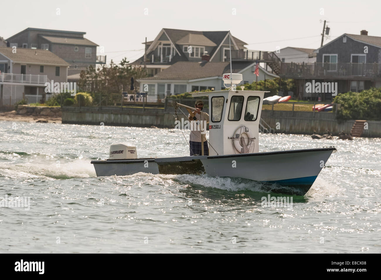 Commercial Fishing boats underway in Galilee Point Judith Narragansett