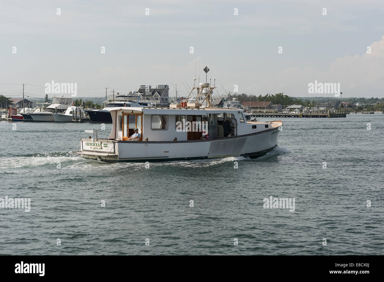 Commercial Fishing boats underway in Galilee Point Judith Narragansett