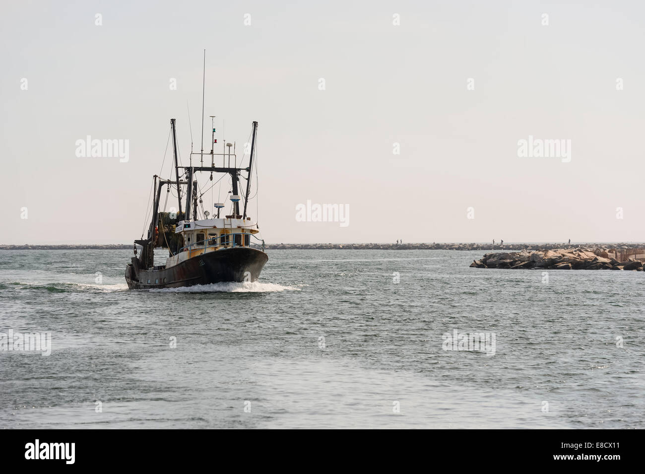 Commercial Fishing boats underway in Galilee Point Judith Narragansett