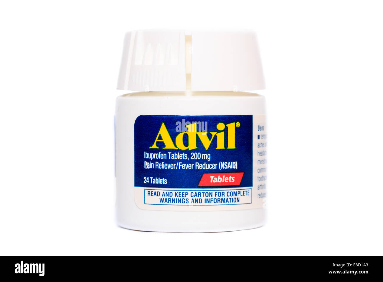Advil Ibuprofen tables pain reliever/Fever Reducer Stock Photo Alamy
