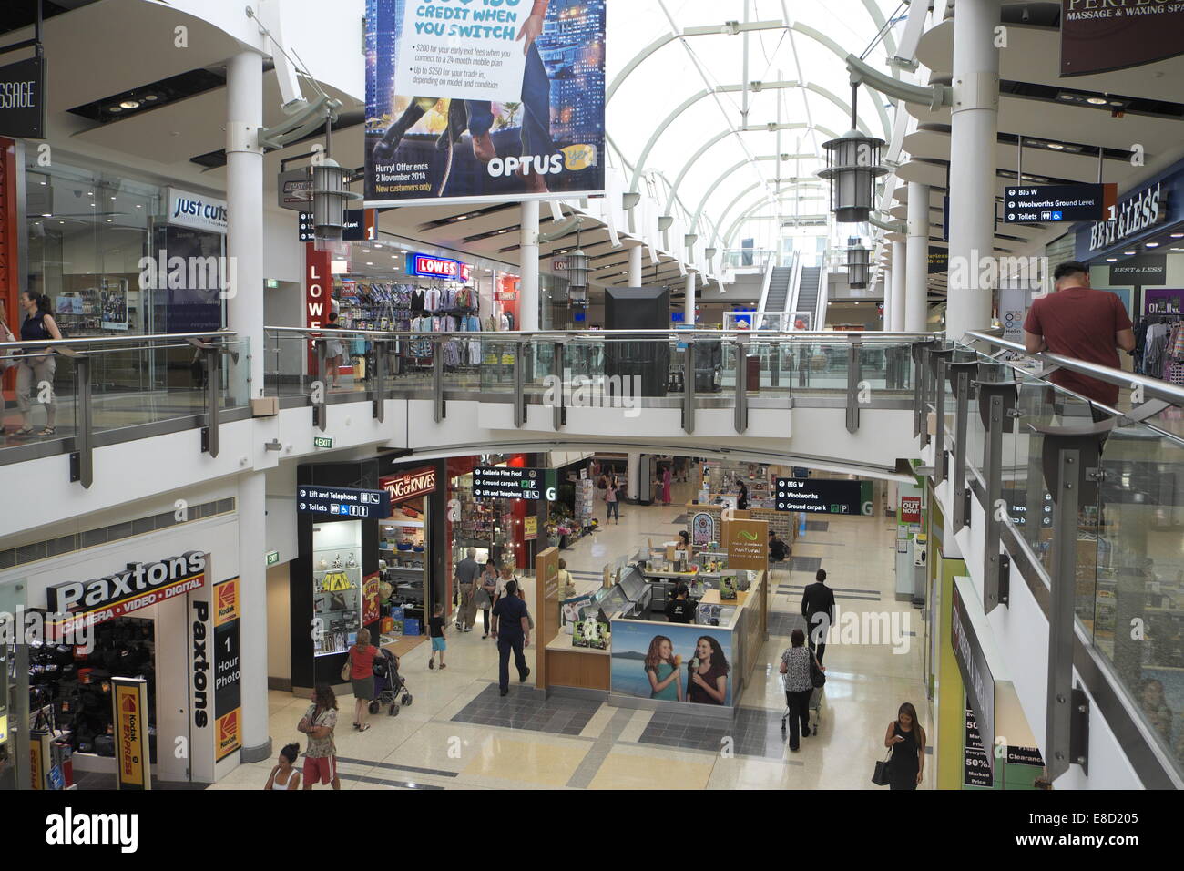 interior shot of sydney warringah mall shopping centre operate by Stock