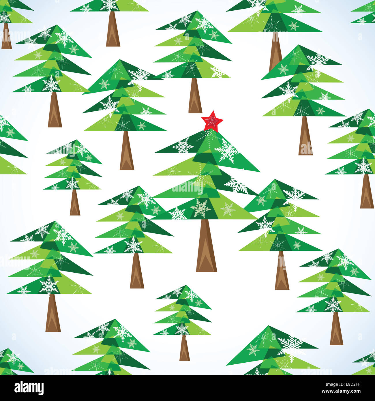 Green Christmas fir trees seamless background. Vector illustration ...