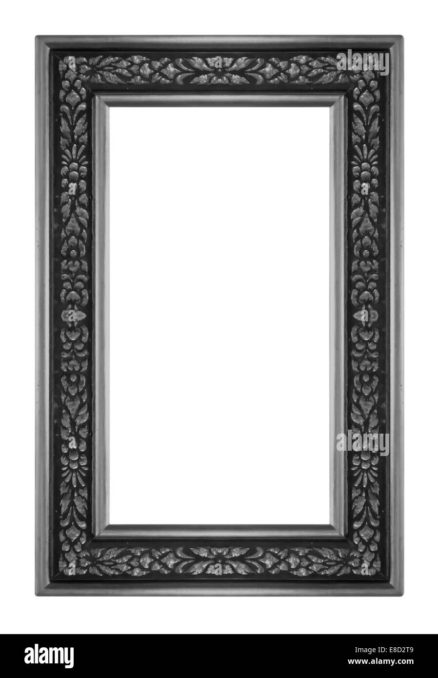 Black frame isolated on a white background Stock Photo - Alamy
