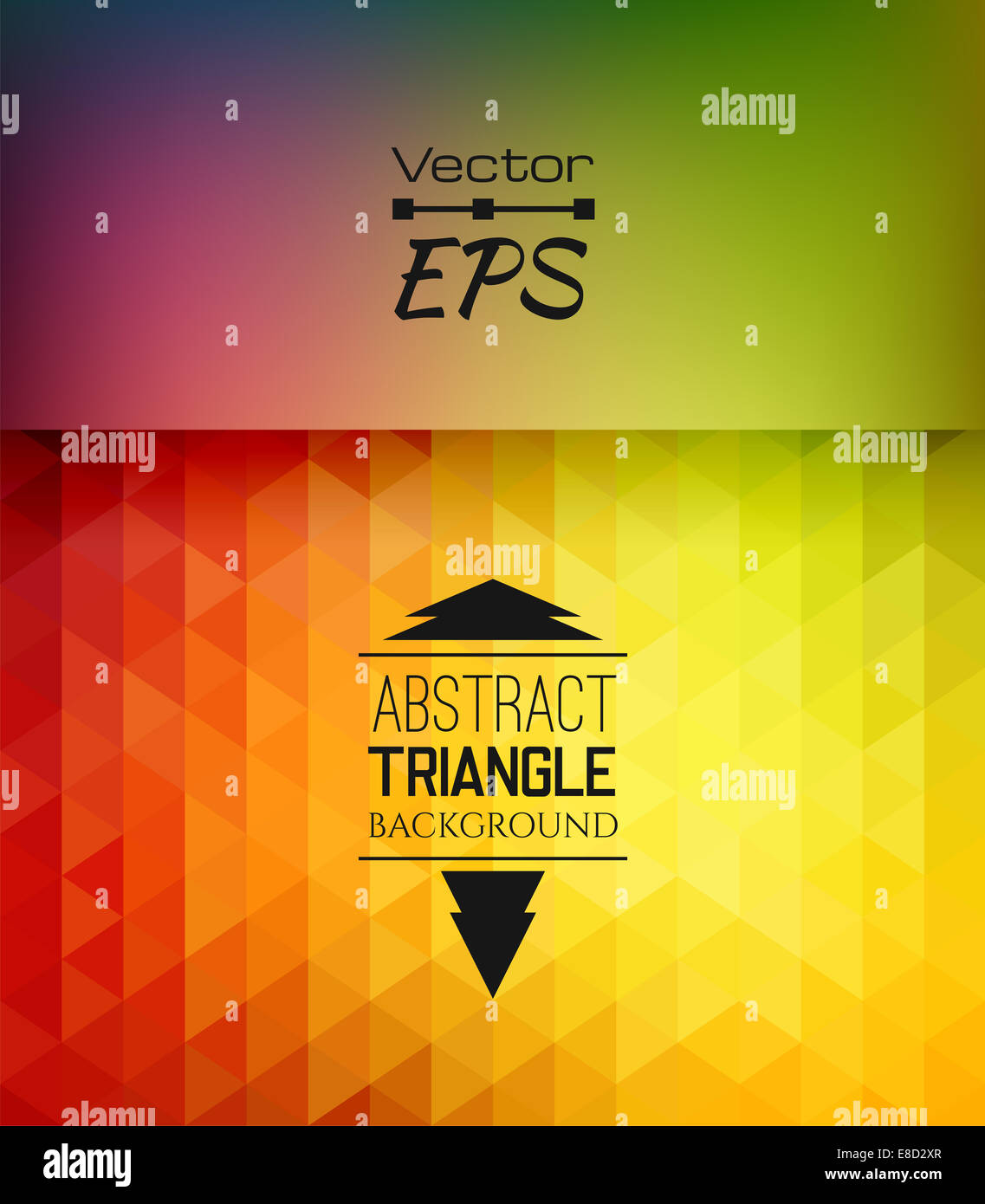 Retro mosaic pattern of geometric triangle shapes Stock Photo