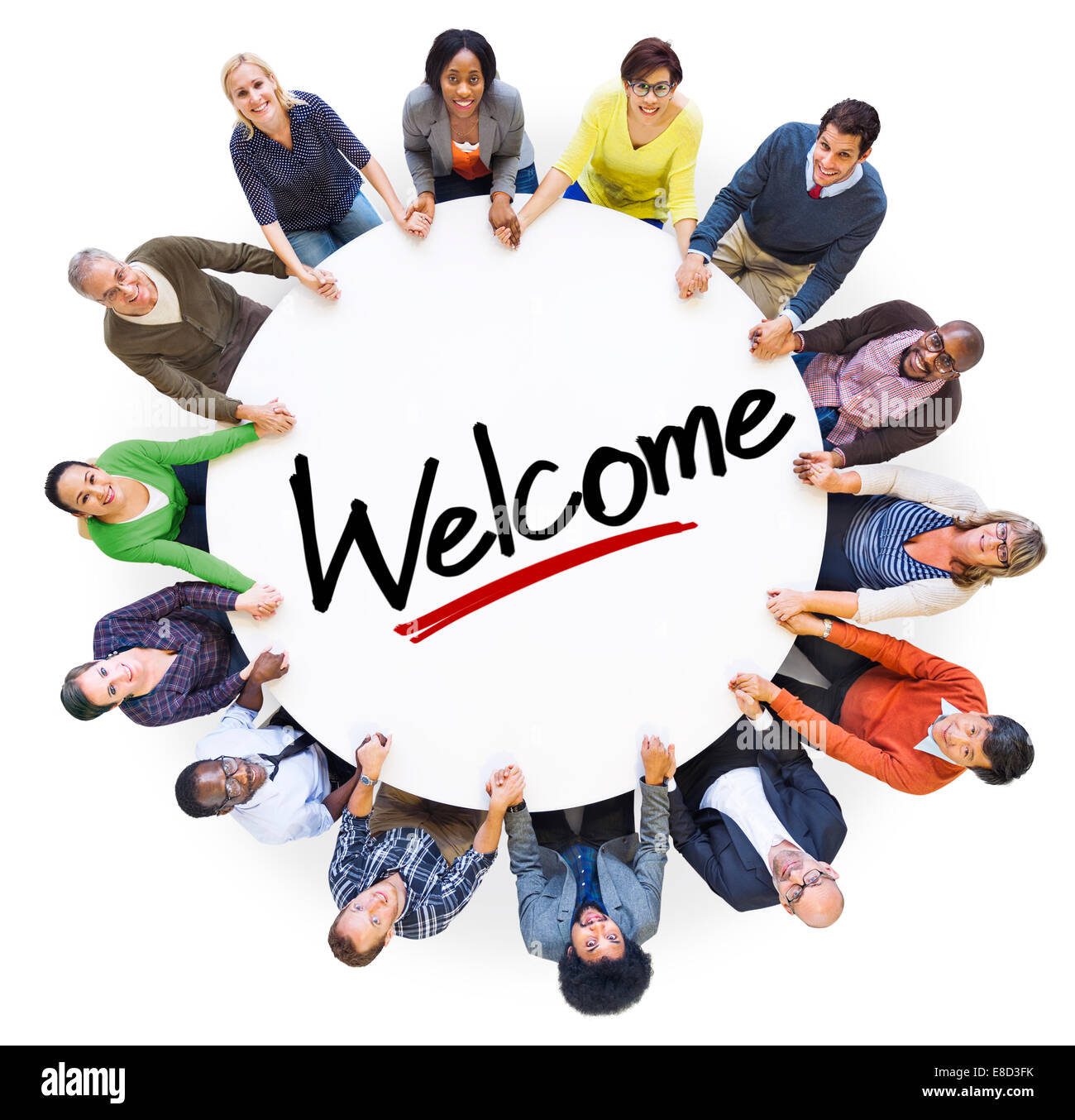 Welcome word hands people hi-res stock photography and images - Alamy