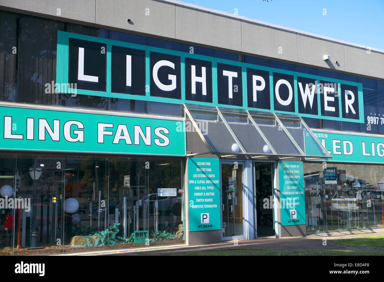 light lighting store on sydney's northern beaches,australia Stock Photo