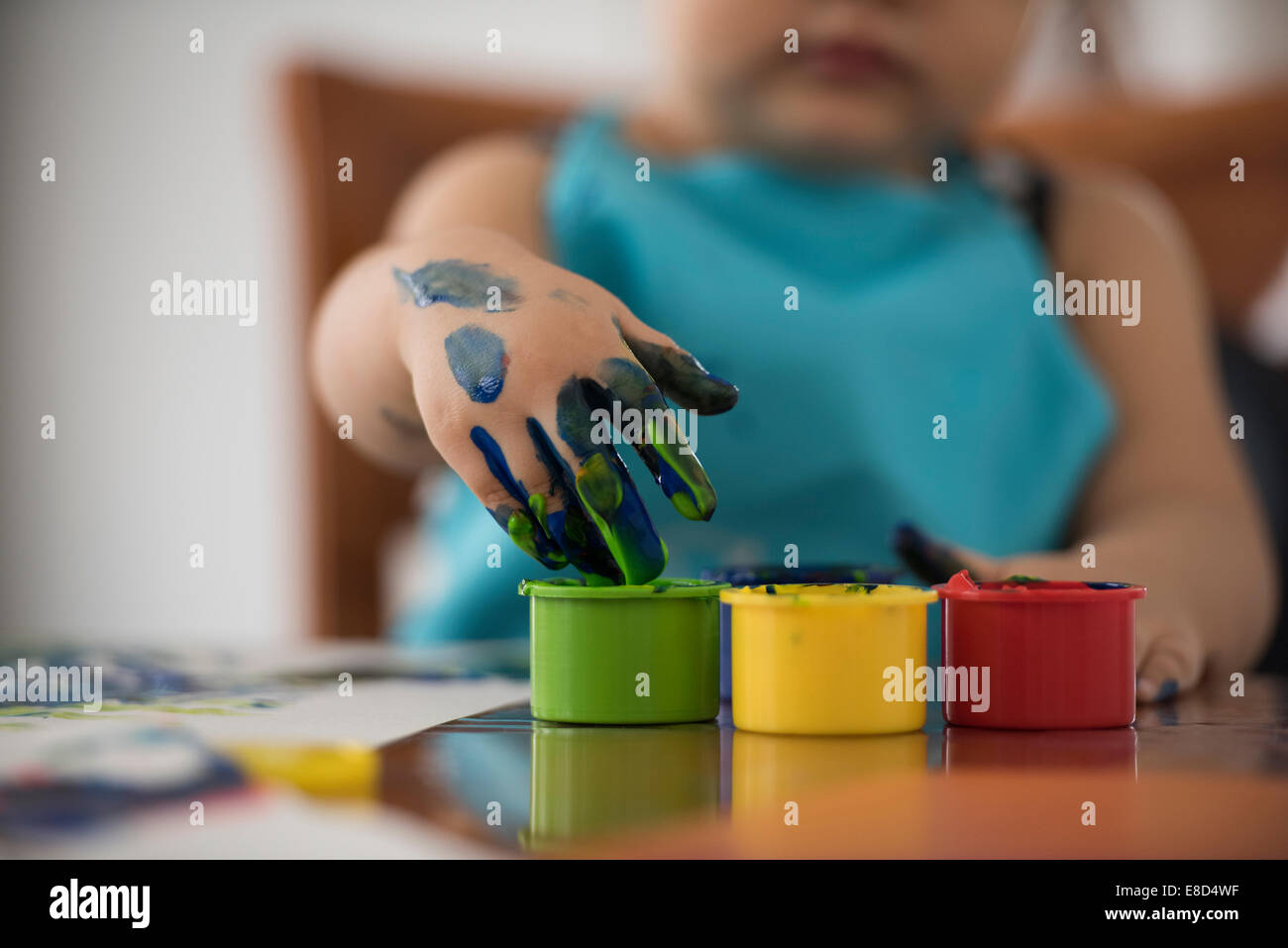 Finger Painting Stock Photo
