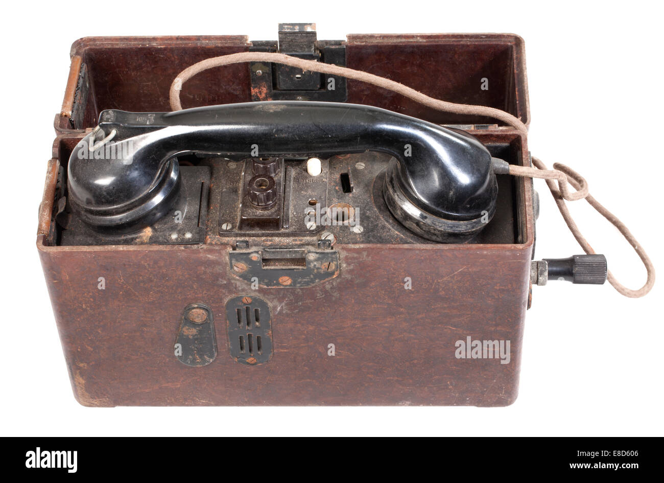Field telephone, German Wehrmacht, World War II Stock Photo
