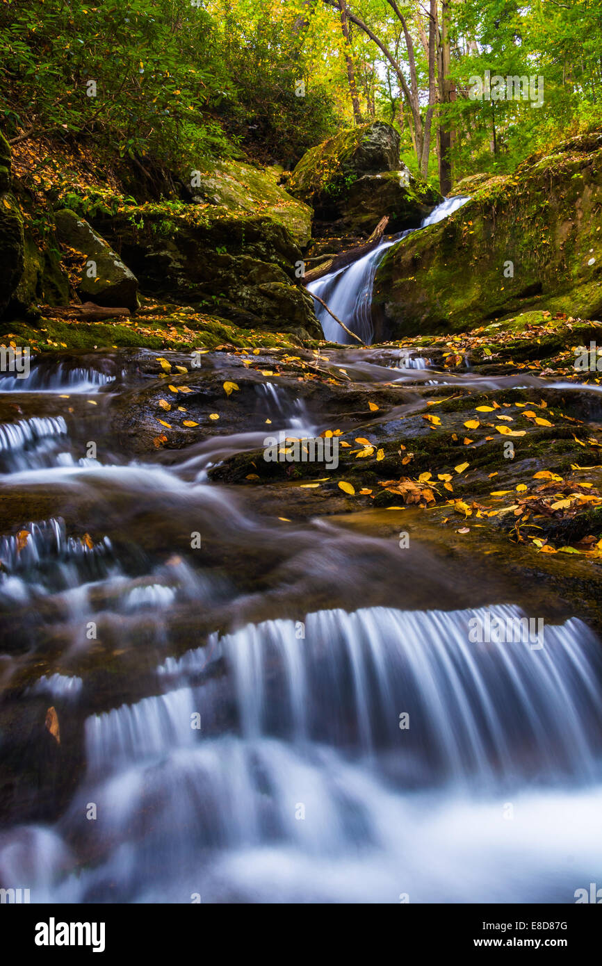 Waterfalls and cascades on Oakland Run, near the Susquehanna River in ...