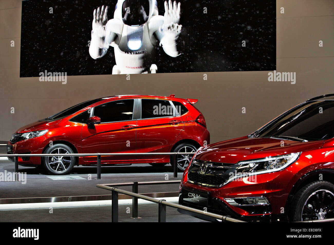 New Honda Jazz during the International Motor Show in Paris, on Friday, Oct. 3rd, 2014.  (CTK Photo/Rene Fluger) Stock Photo