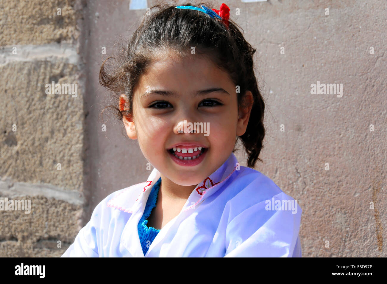 Portrait, small Moroccan girl, Essaouira, Morocco Stock Photo