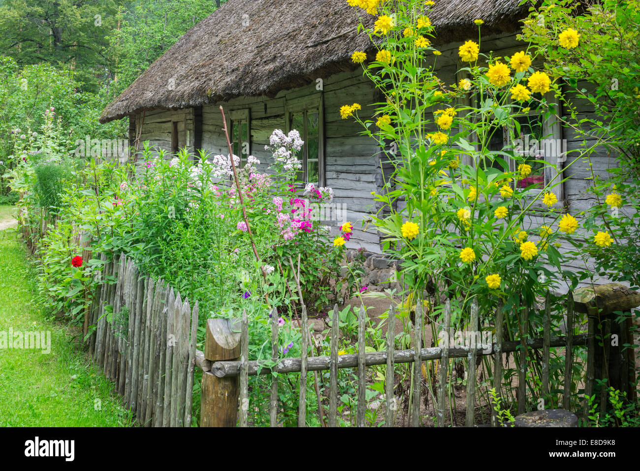 Farmhouse with a garden, open-air museum, Berģi, Riga, Rīgas pilsēta Stock  Photo - Alamy