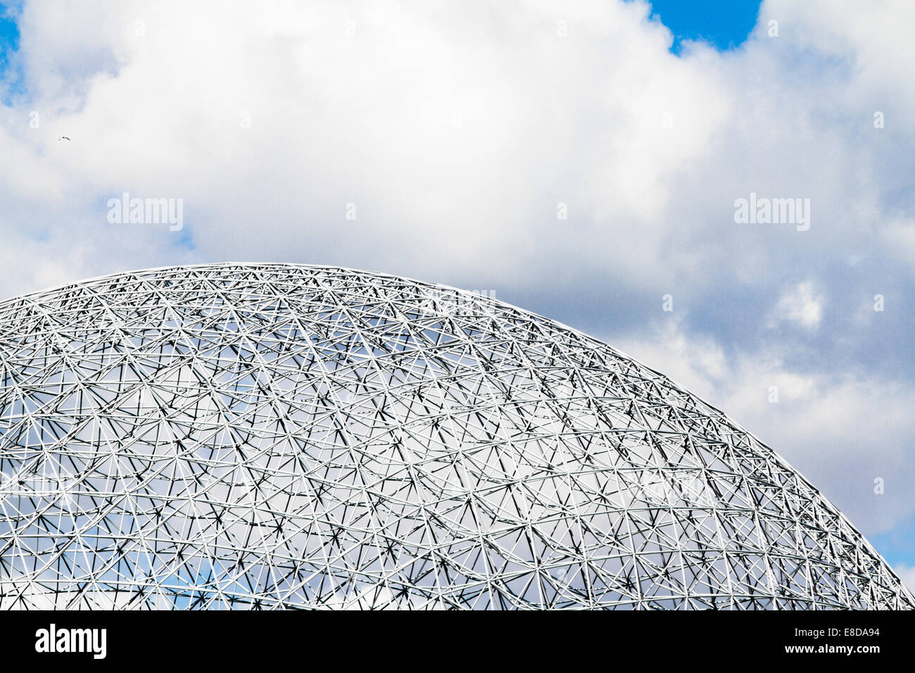 Montreal Biosphere Structure details and Clouds Stock Photo