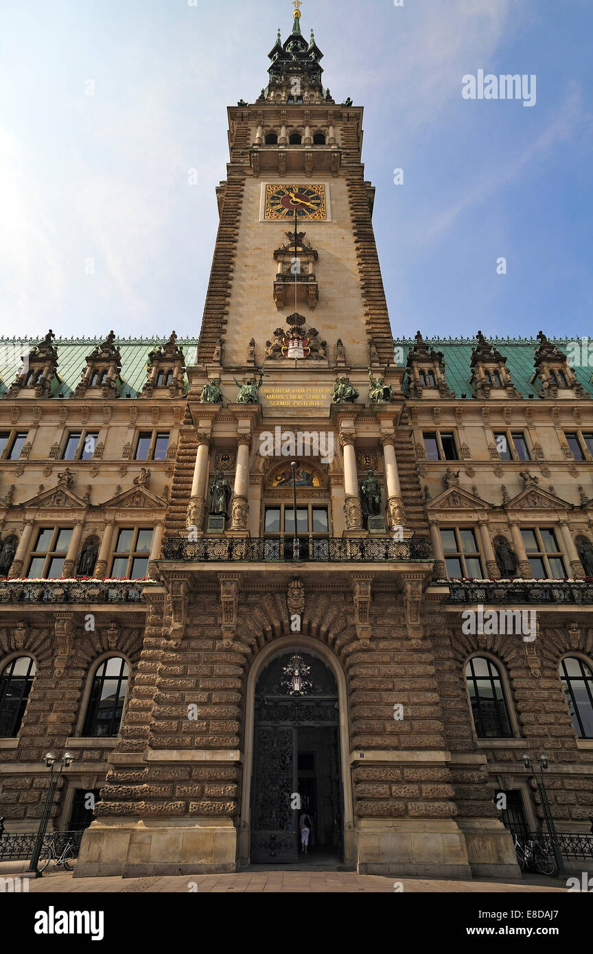 Tower, City Hall, Hamburg, Germany Stock Photo - Alamy