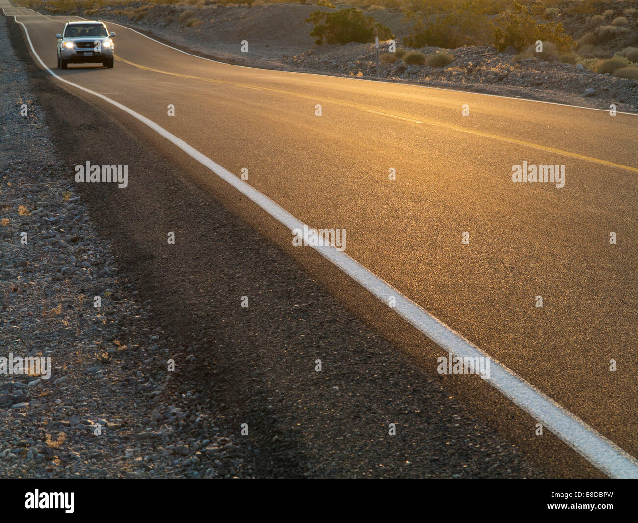 California State Route 190, near Panamint Springs, Panamint Valley, Death Valley National Park, California, USA Stock Photo