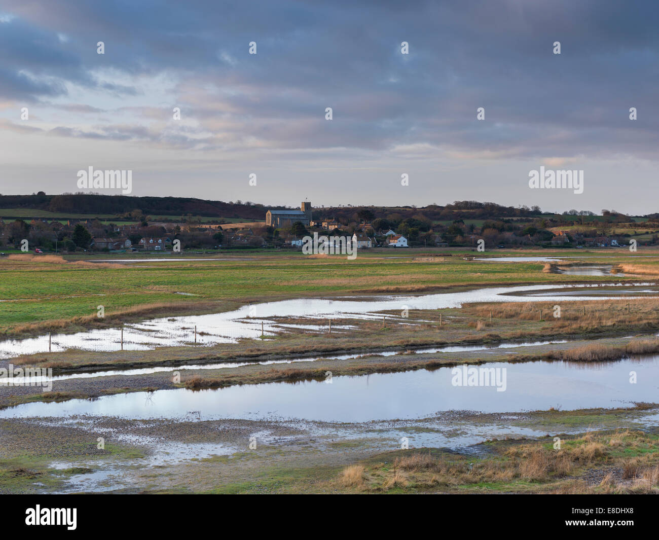 A view of the village of Salthouse in North Norfolk Stock Photo