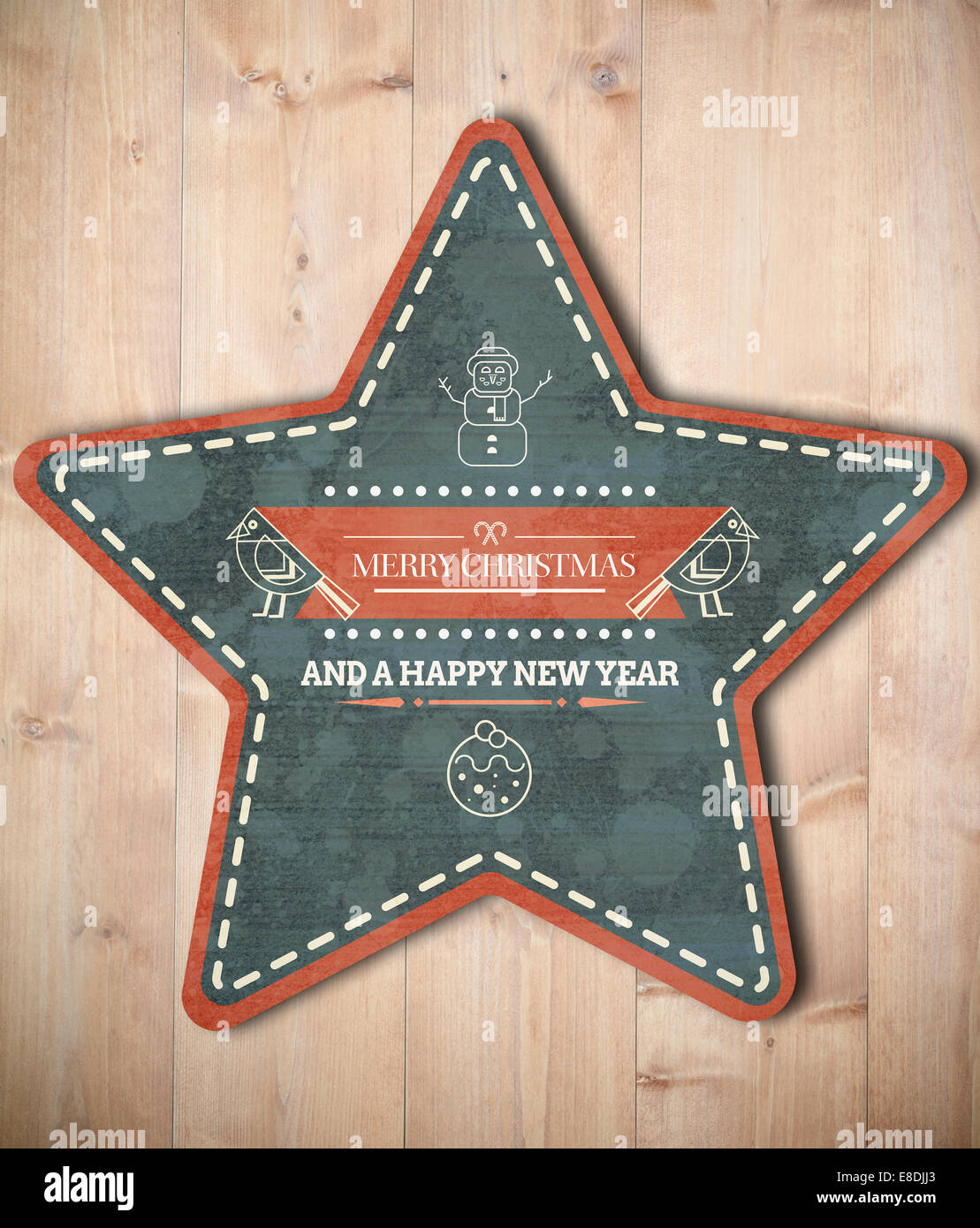 Composite image of banner and logo saying merry christmas Stock Photo