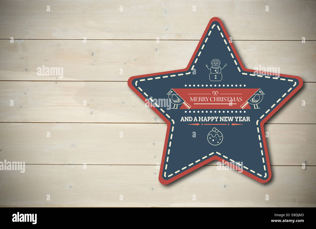 Composite image of banner and logo saying merry christmas Stock Photo