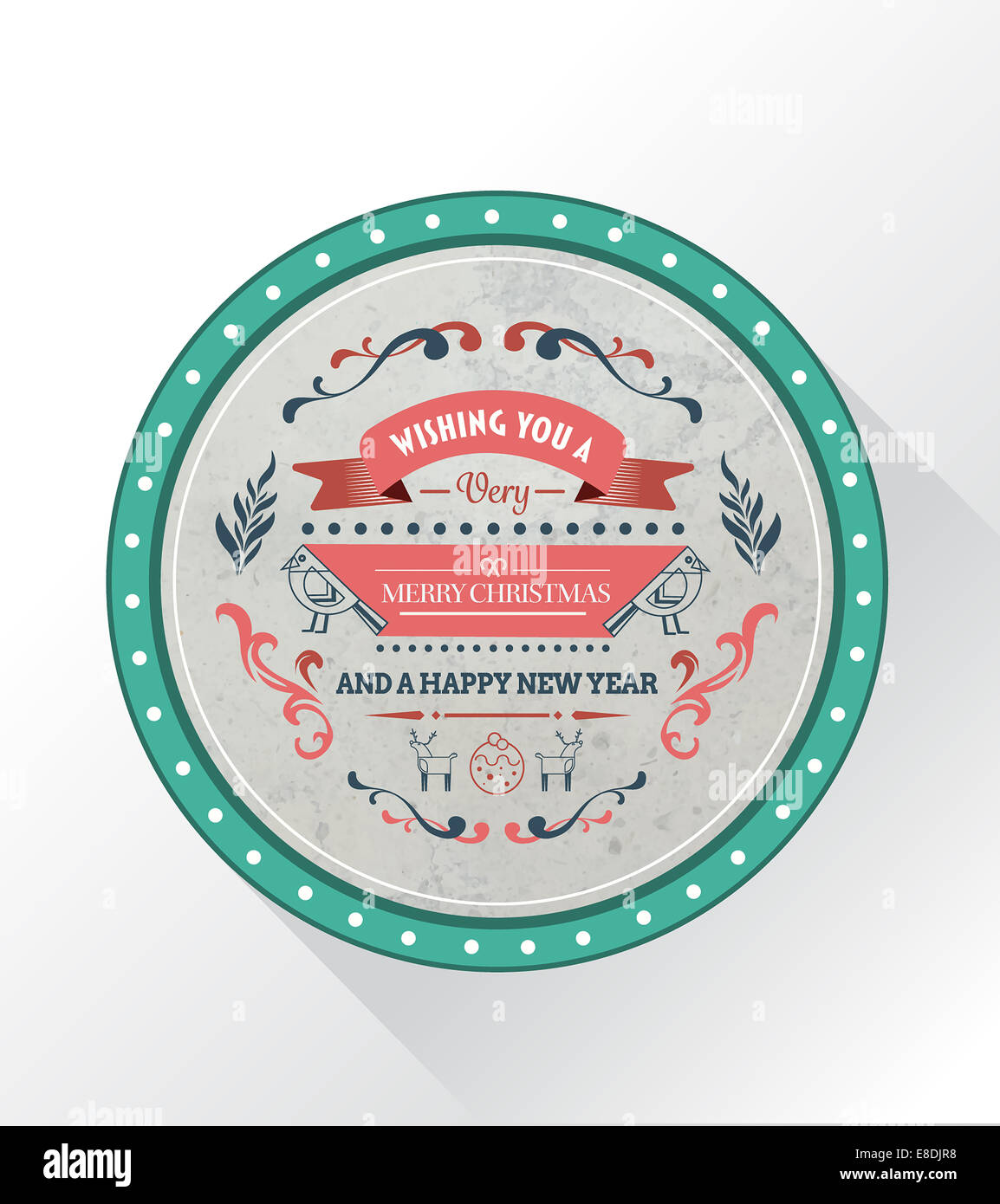 Merry christmas and happy new year vector Stock Photo - Alamy