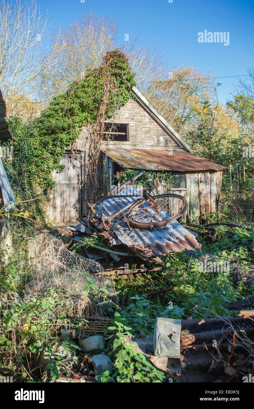 Little old cottage West Sussex England Stock Photo