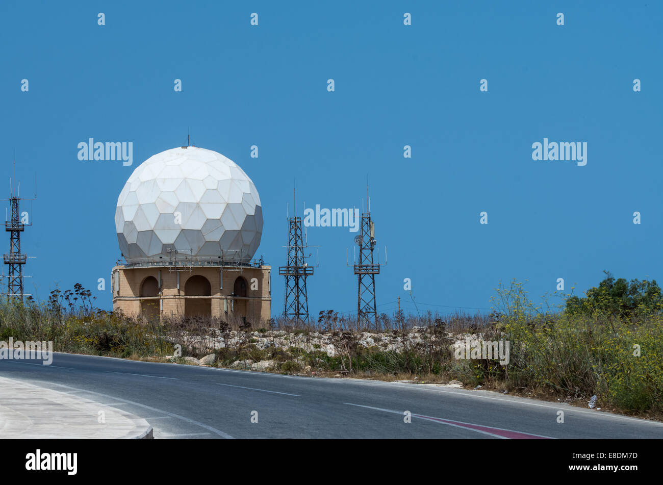 Radar tower, Dingli Cliffs, Malta Stock Photo 74059985 Alamy