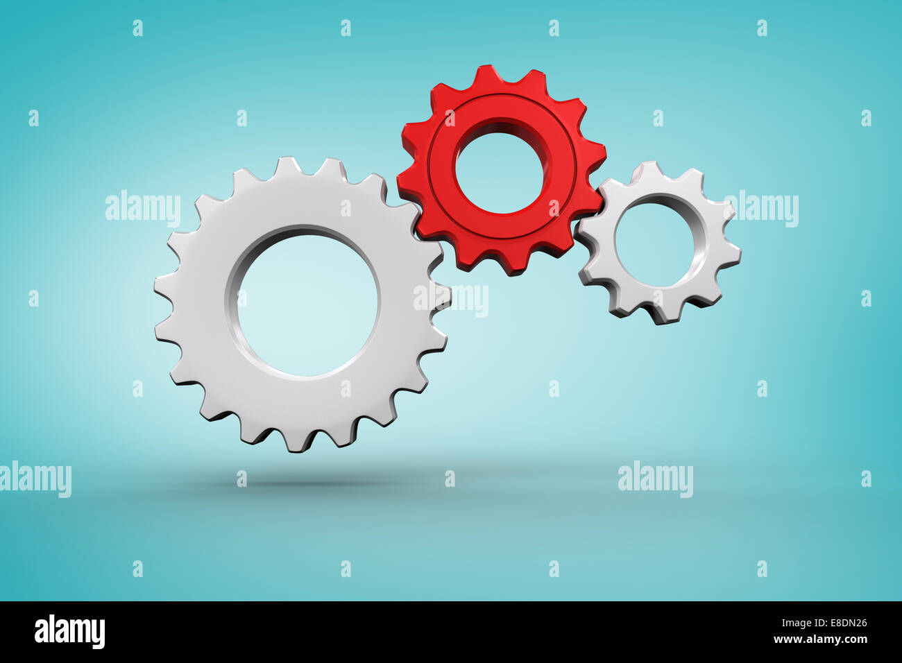 Two Red Cogs Composite image of white and red cogs and wheels Stock Photo - Alamy