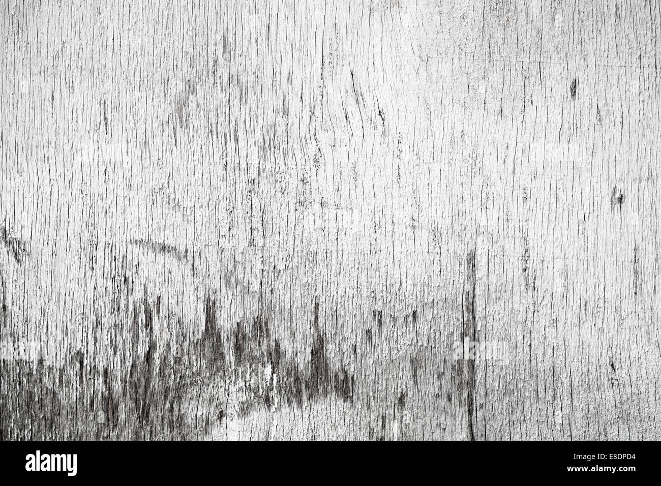 Detailed background texture of old white wooden surface Stock Photo