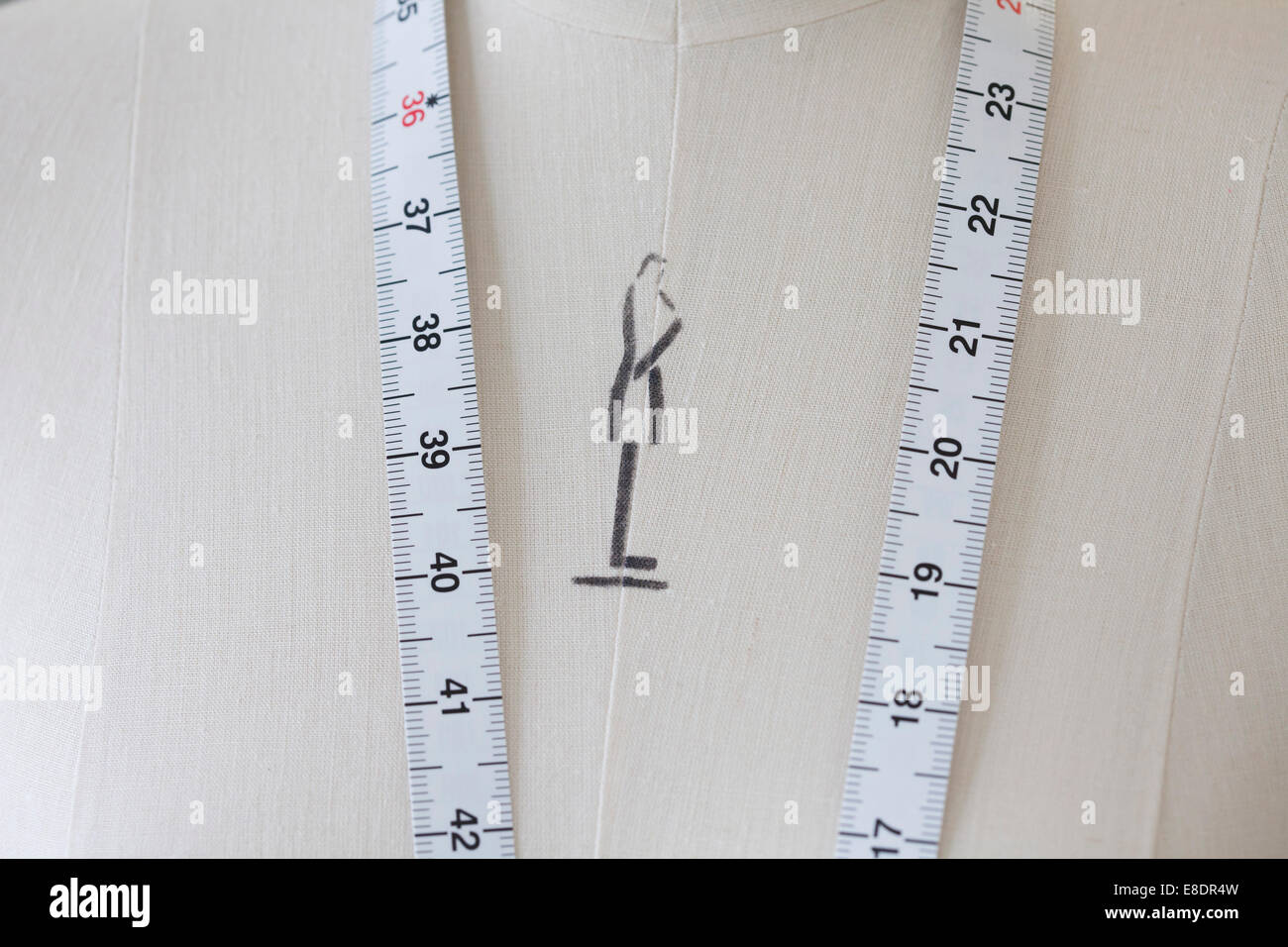 close up of tape measure on a fashion dummy Stock Photo Alamy