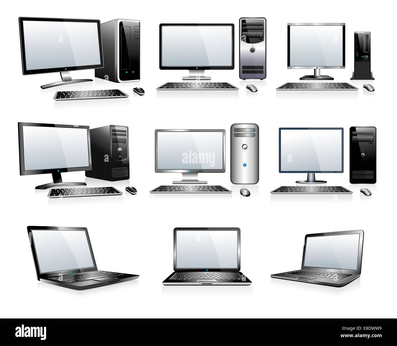 Computer Technology - Computers, Desktops, Laptop, PC Stock Photo