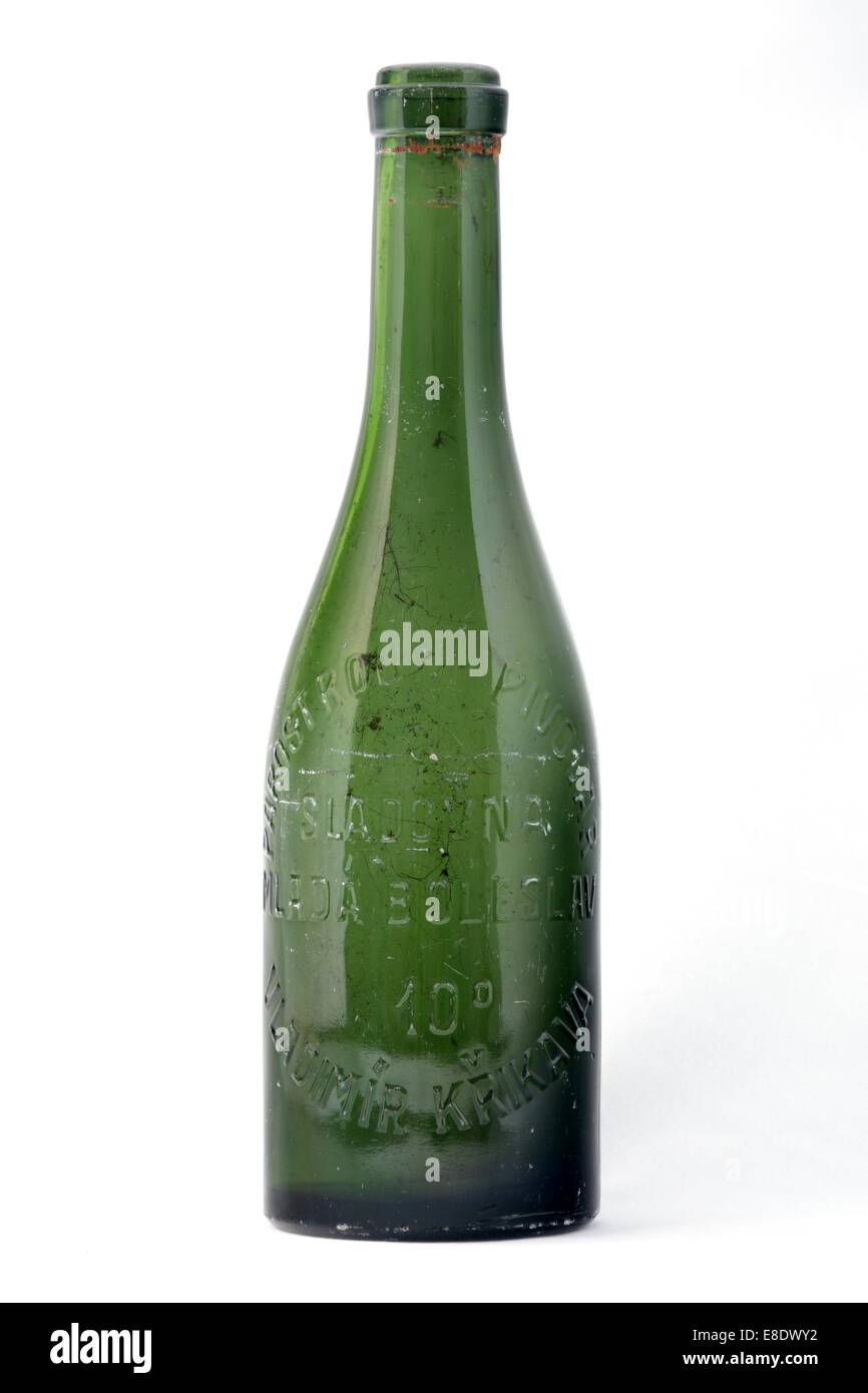 Vintage Austrian Imperial beer bottle 1909 Stock Photo