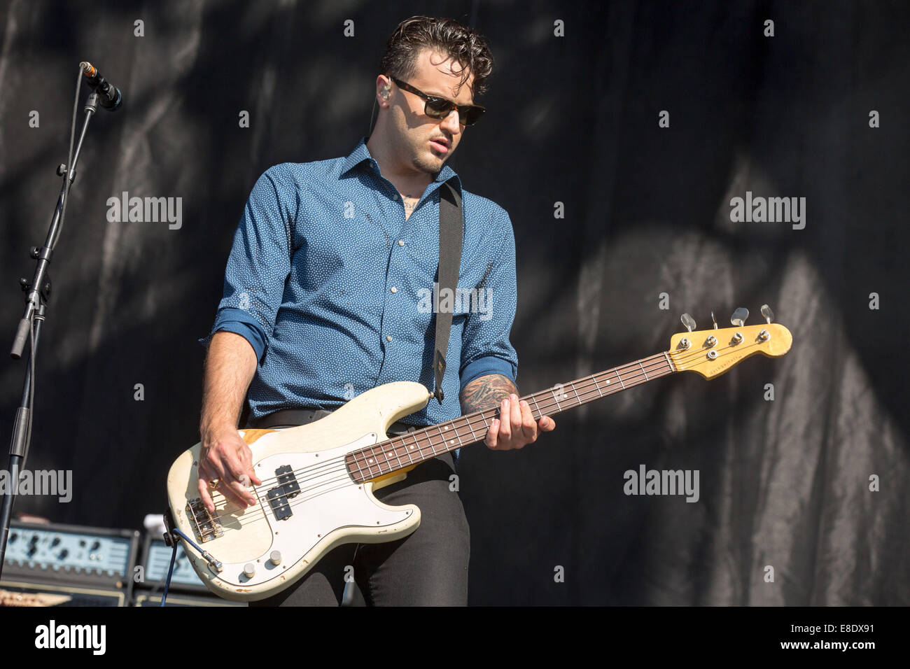 Austin, Texas, USA. 5th Oct, 2014. Bassist ALEX LEVINE of the band The