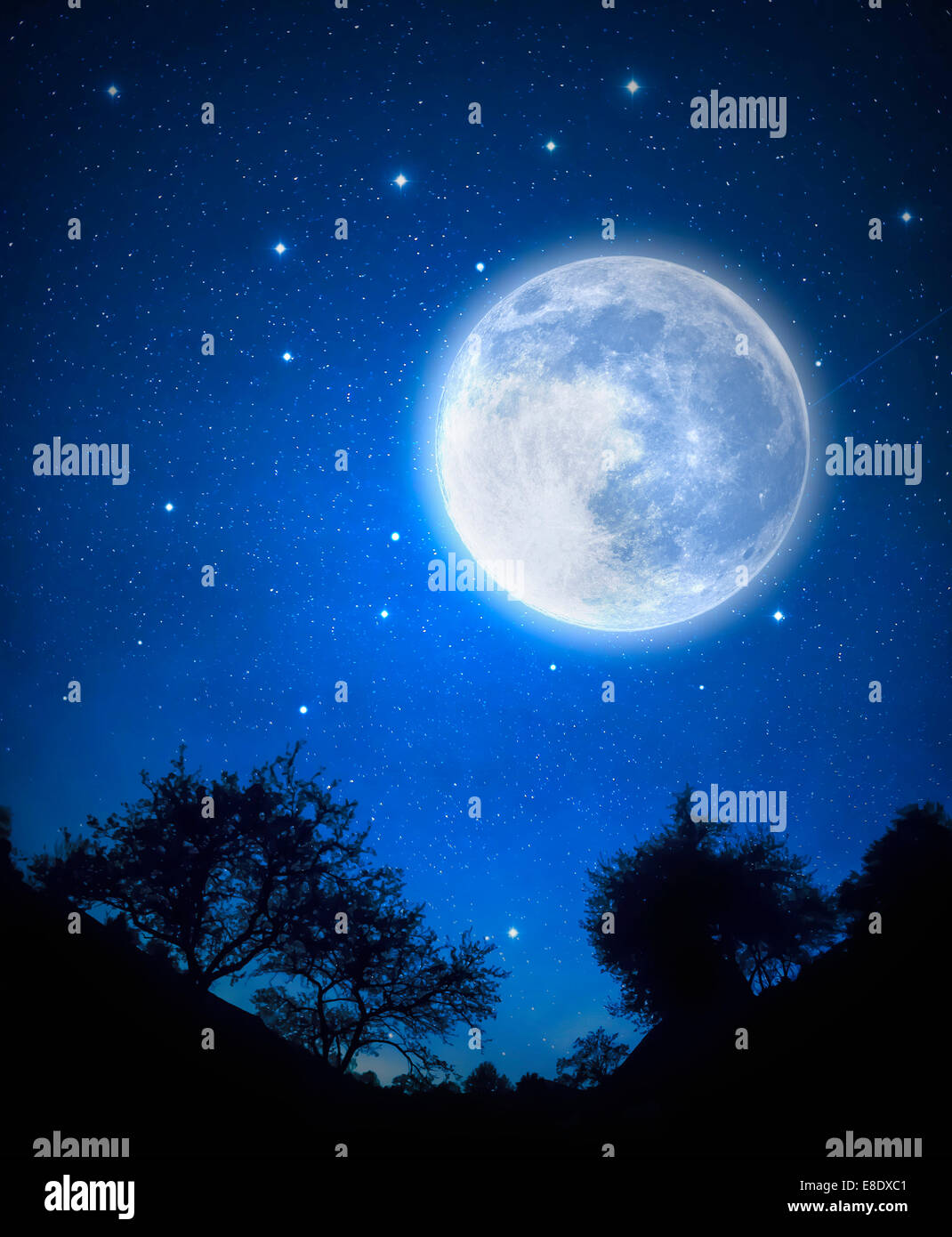 Night sky full moon sparkling hi-res stock photography and images - Alamy