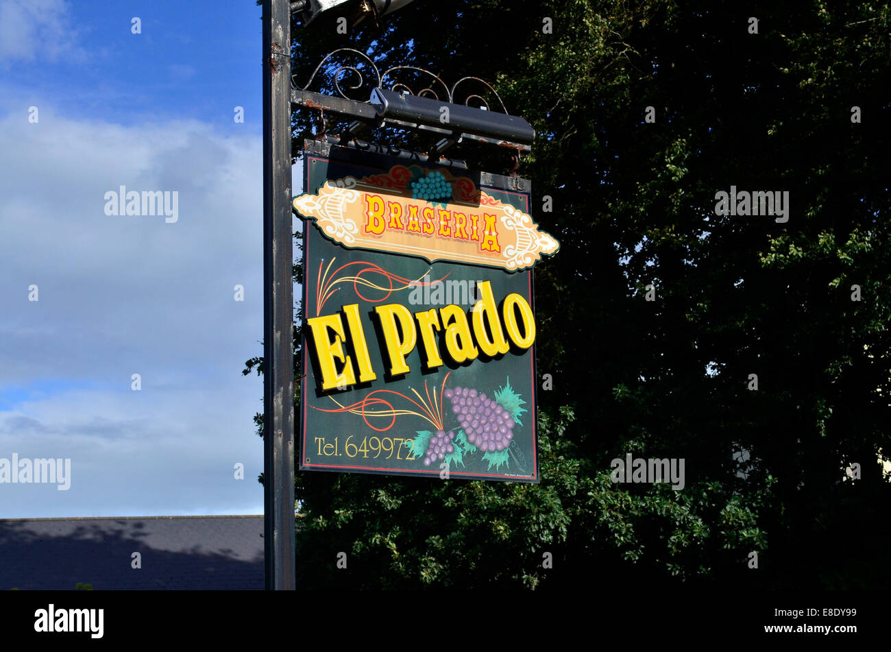 Braseria El Prado Spanish Restaurant, Laleston, near Bridgend, Mid Glamorgan, South Wales, UK Stock Photo