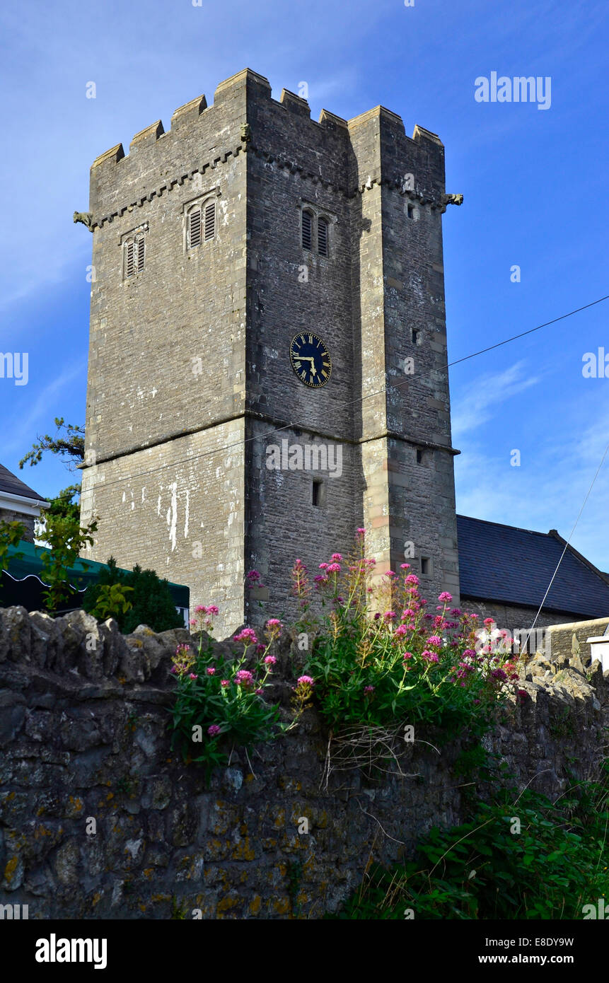 Laleston church in the village of Laleston, near Bridgend, South Wales, UK Stock Photo