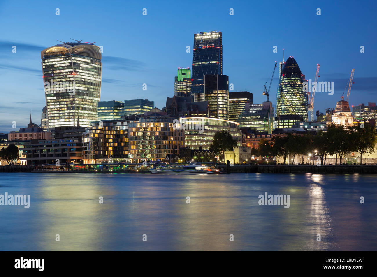 The city of London at dusk. London, England, UK Stock Photo
