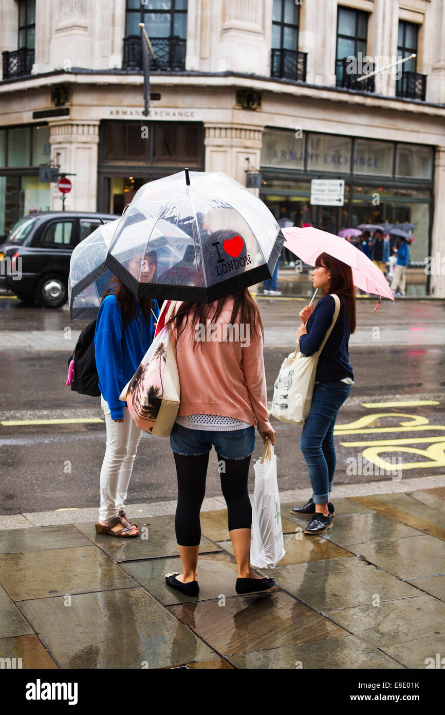 A rainy day on Oxford Street,London Stock Photo