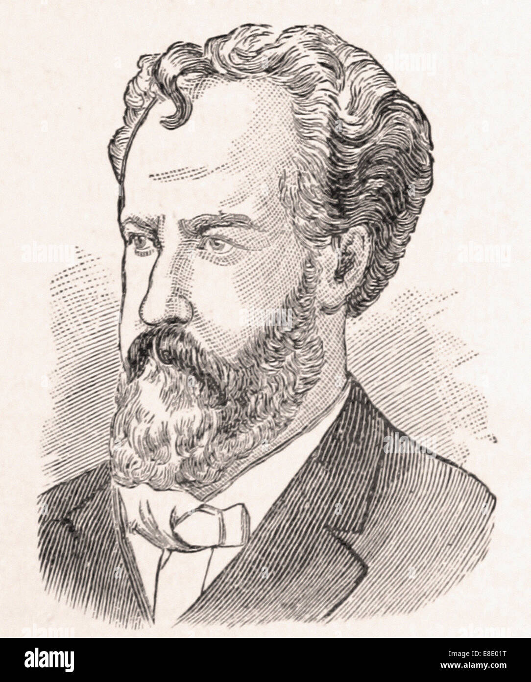 Portrait of Senator Conkling of New-York - Engraving - XIX th Century Stock Photo