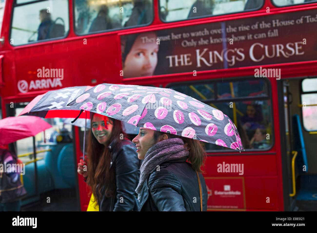 A rainy day on Oxford Street,London Stock Photo