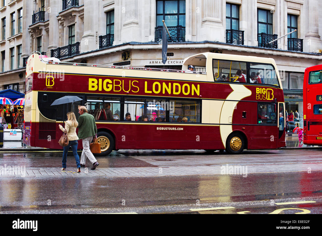 A rainy day on Oxford Street,London Stock Photo