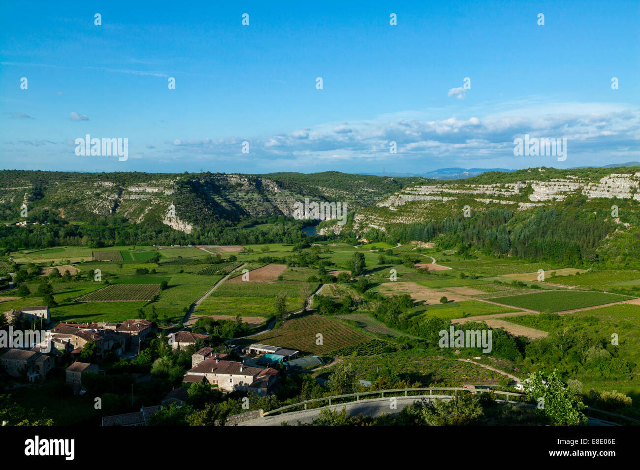 Chassagnes, Valley Of Chassezac,Ardeche,Rhone Alpes,France Stock Photo